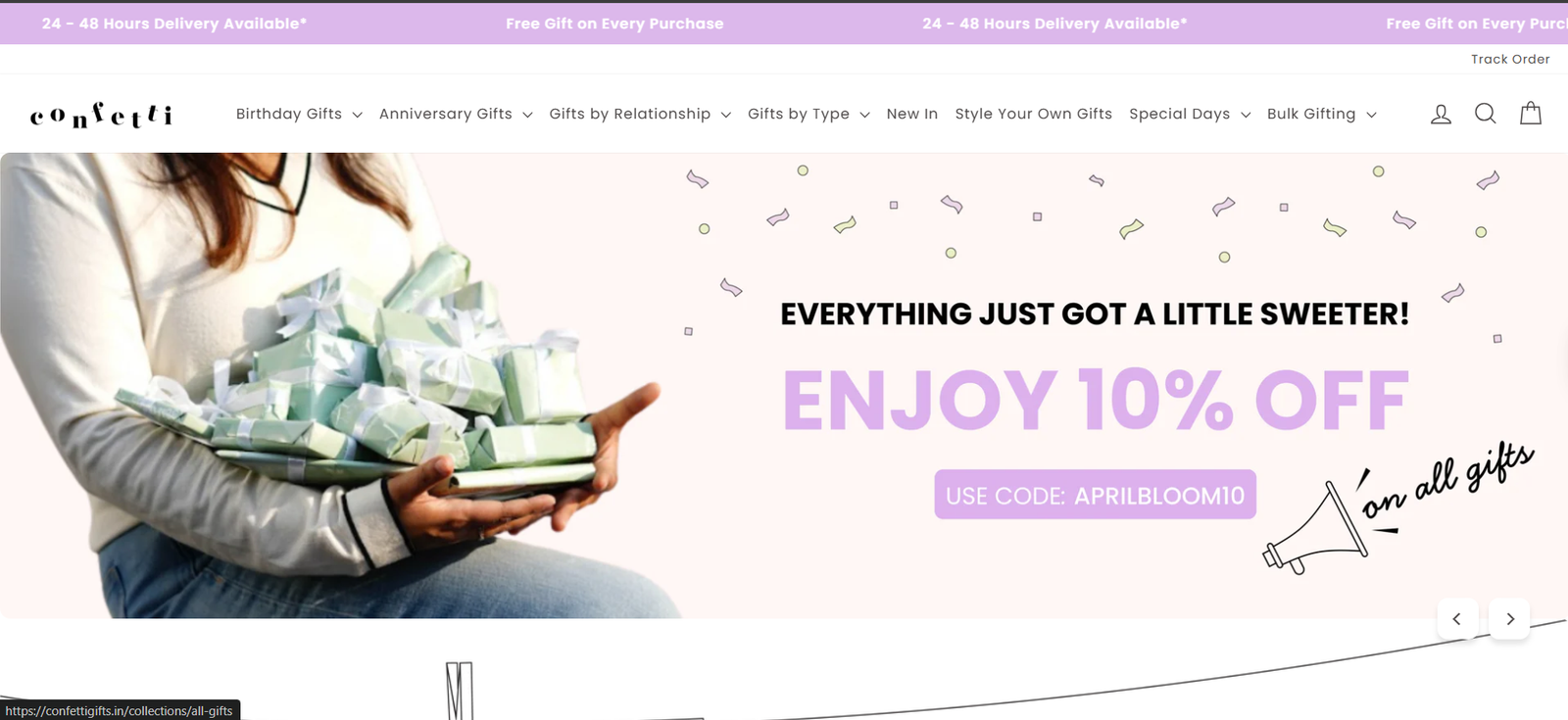 Confetti Gifts case study preview