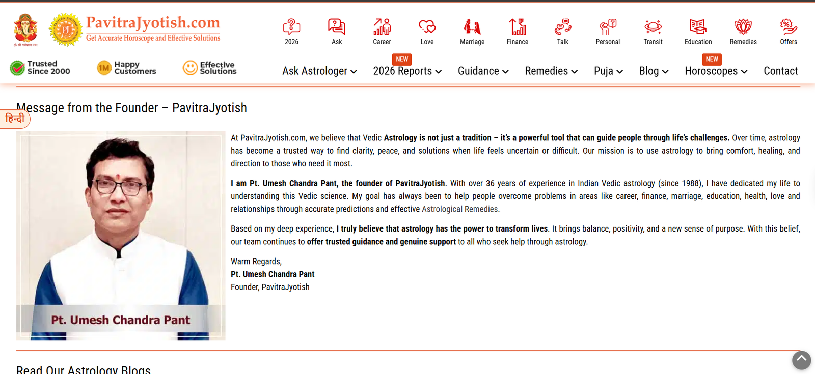 Pavitra Jyotish case study preview