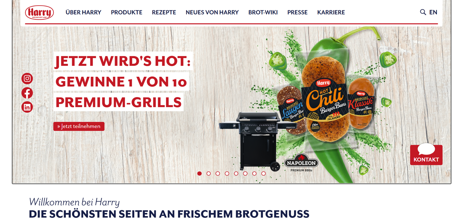 Harry Brot website preview