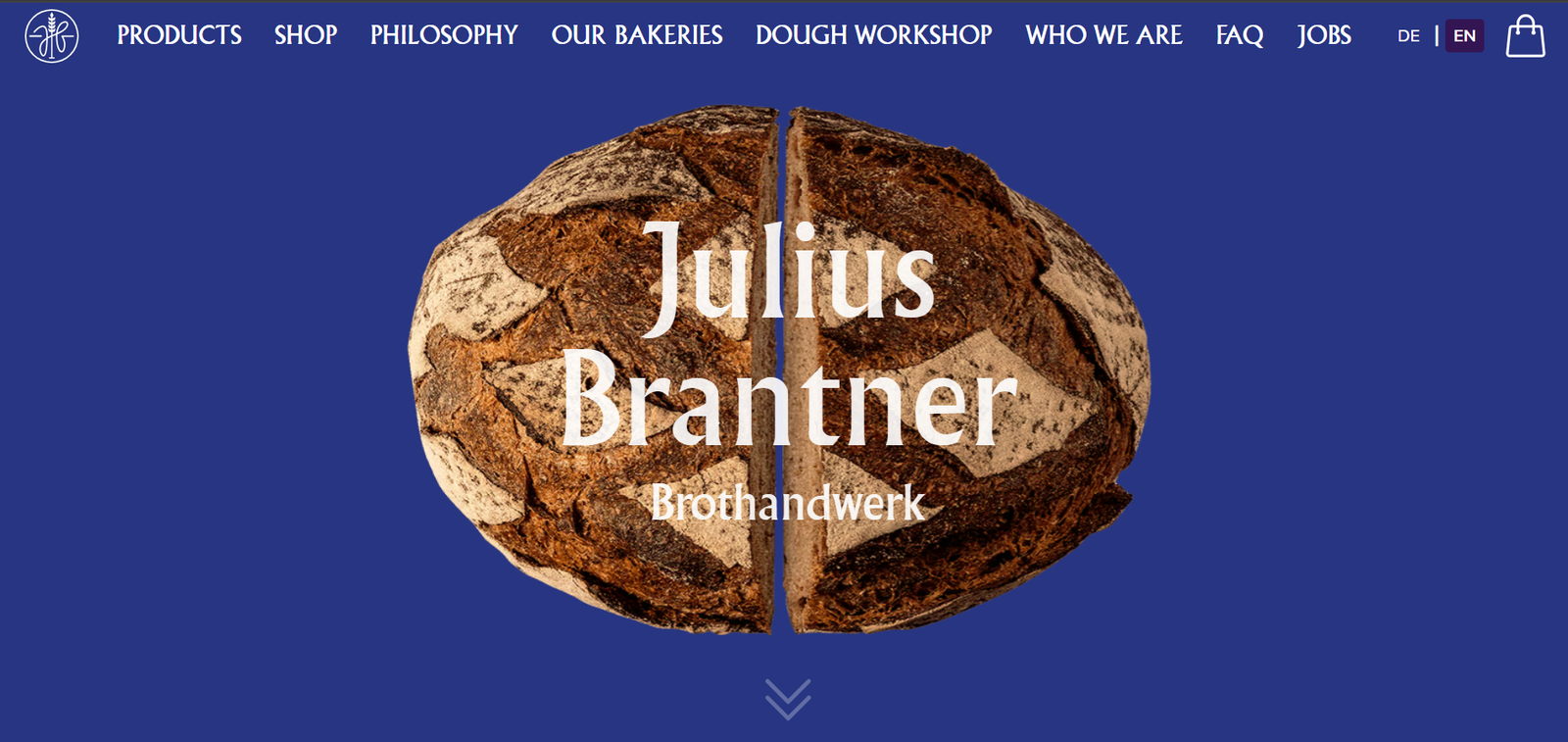 Julius Brantner Brothandwerk website preview