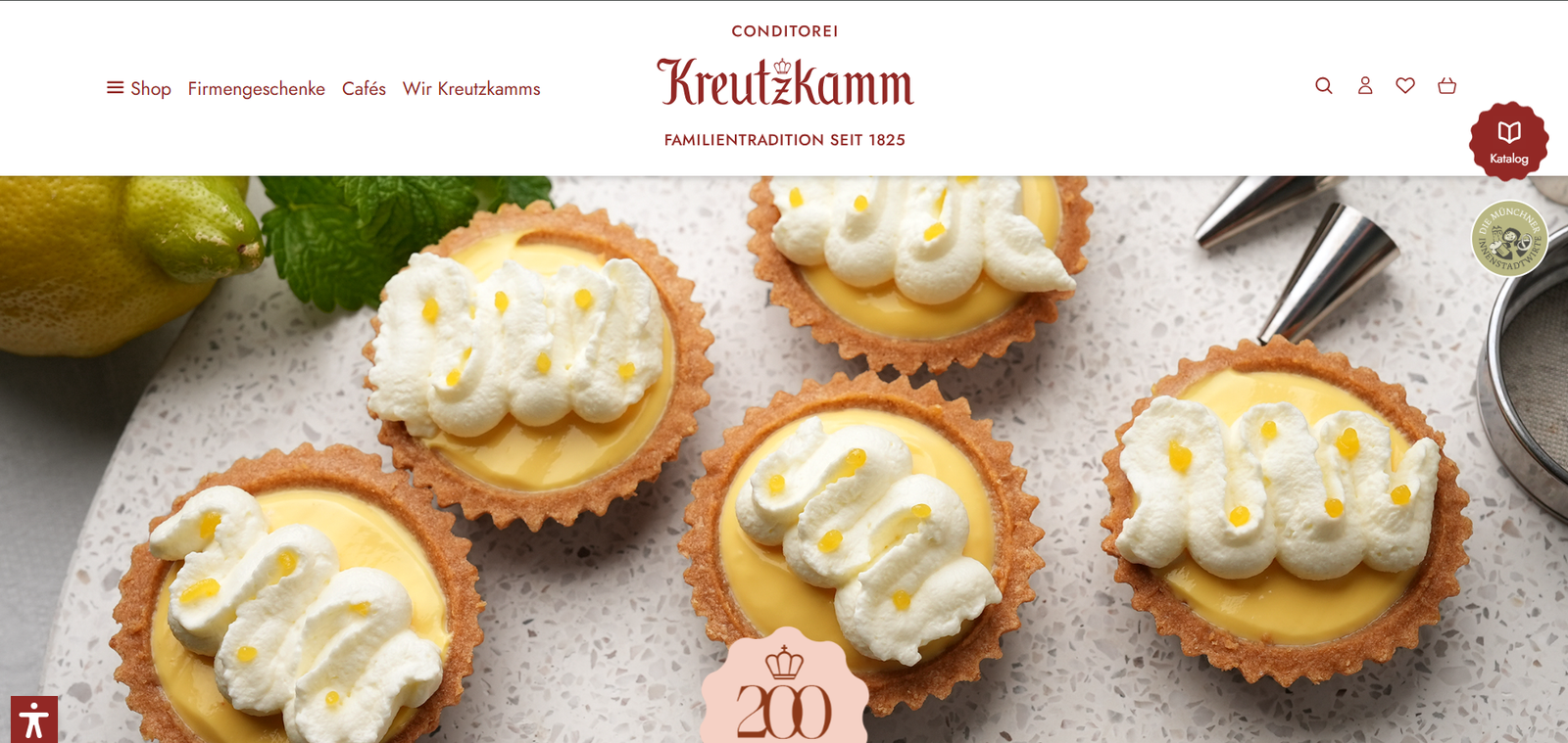 Conditorei Kreutzkamm website preview