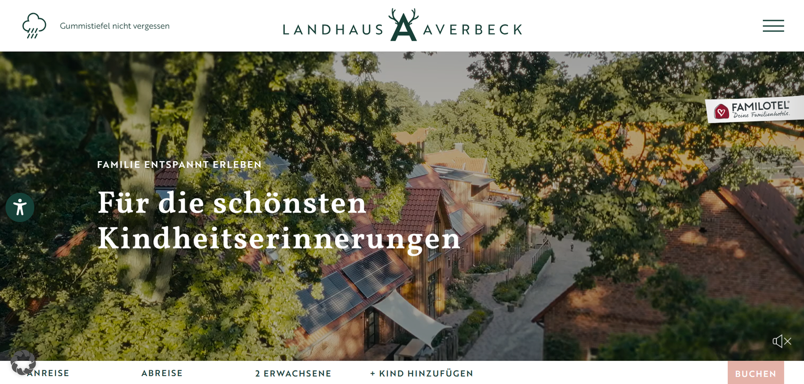 Landhaus Averbeck website preview