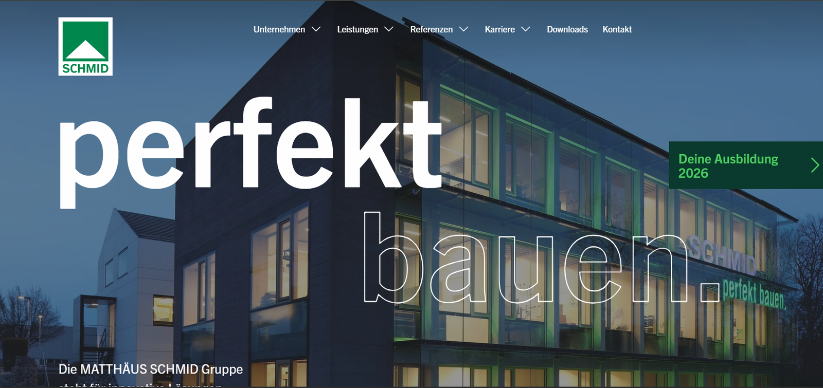 Perfekt Bauen website preview